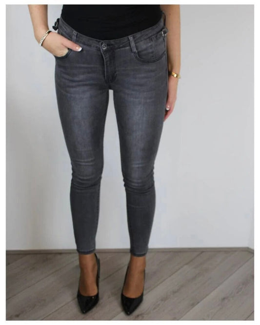 Alysa skinny jeans grijs