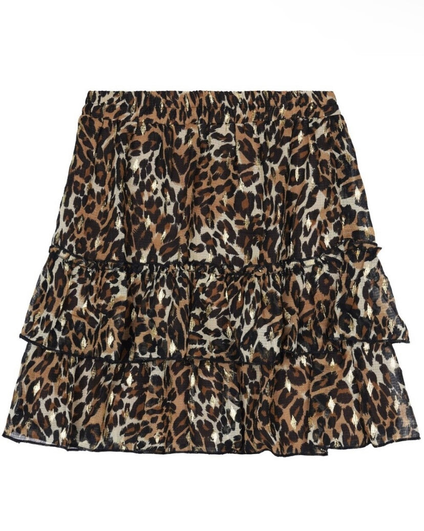 Leopard rok taupe