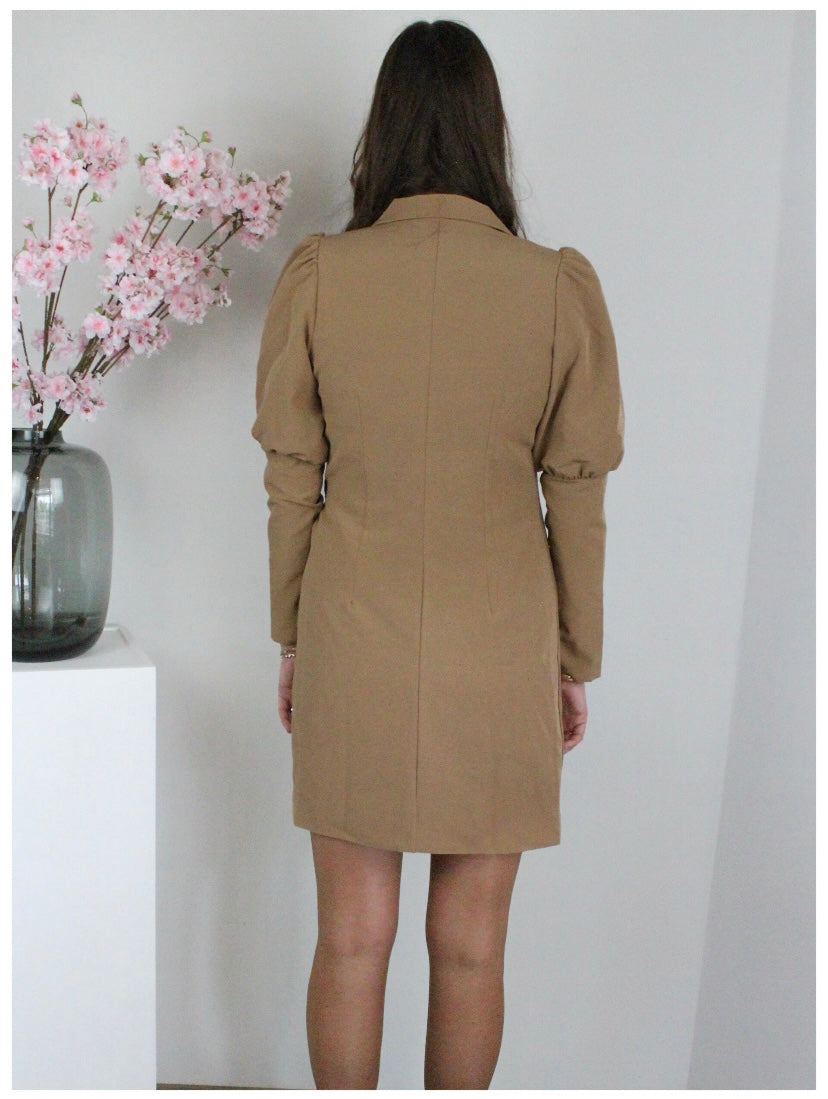 Denise blazer jurk taupe