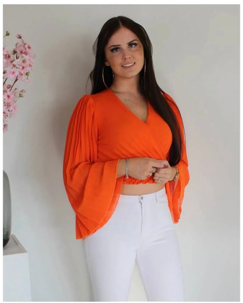 Shirley blouse oranje