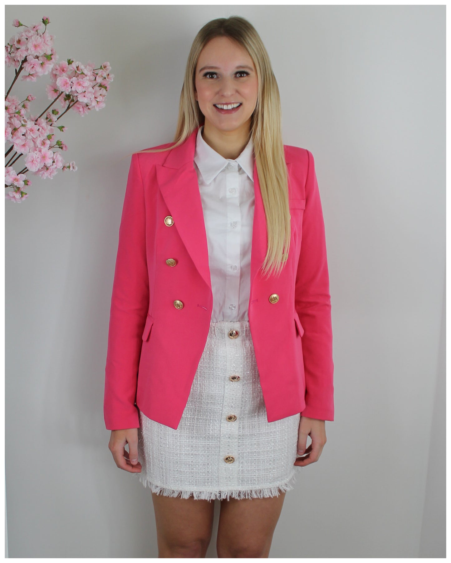 Annabel blazer fuchsia roze