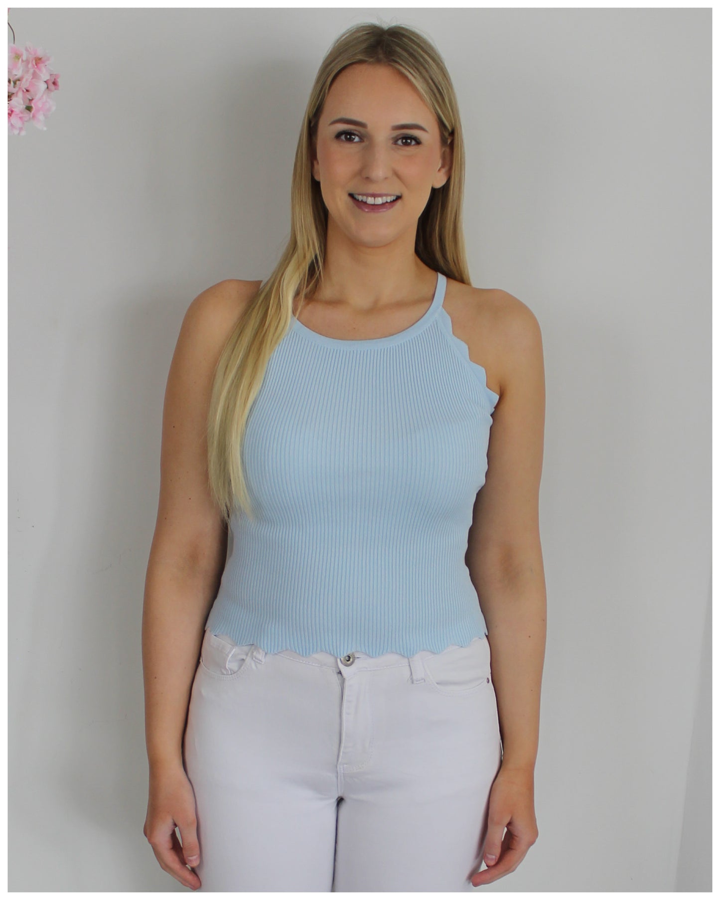 Molly top blauw