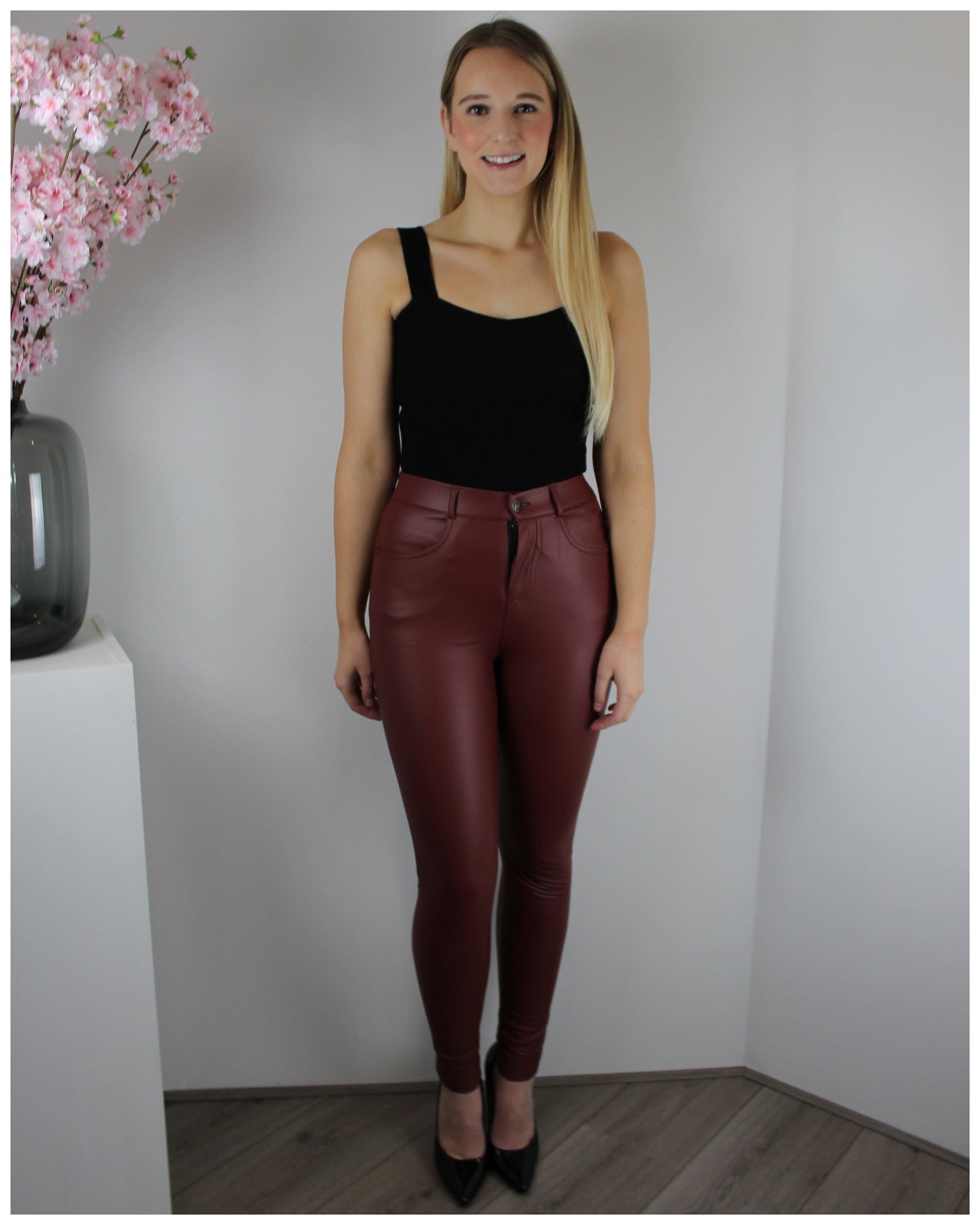 Fien broek bordeaux rood